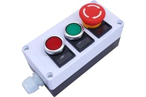 Taiss/notschalter Rot Grün Taster, Roter Pilz Verriegelnder Druckschalter 440V 10A 1NC 1NO Taster Station Box HZ-11ZS-GR