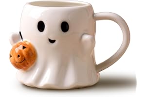 Spökkopp, läskig kaffekopp, 600 ml halloweenkopp, höstmugg, Halloween-servis för kaffe, te, varm choklad, kryddig pumpalatte och höstdekorationer