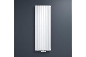 Mai & Mai Radiador de panel de diseño tubular 180x61cm radiador vertical blanco de una capa fabricado en acero
