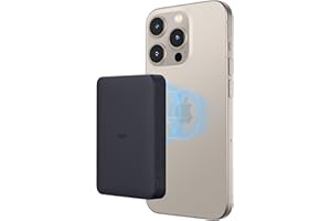 ESR HaloLock Bateria con MagSafe, Power Bank 10000mAh Magnético Compatible con iPhone 15/15 Plus/15 Pro/15 Pro MAX y Serie iPhone 14/13/12, MagSafe Powerbank con Cable USB-C, Negro