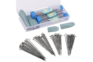 SUVSOON 80 PCS Felting Needle, 4 Size Felting Needles Set(36,38,40,42 Gauge), Needle Felting Tools Kit with Finger Cots & Felting Needles & Storage Box for Wool Felting DIY Beginners