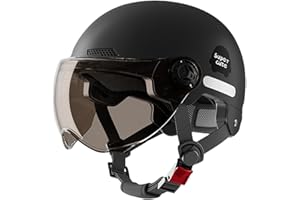 RURUNKLEE Adults Helmet with Goggle Helmet for Men Women Cycling Scooter Helmets with Removable Sun Visor Adjustable Size