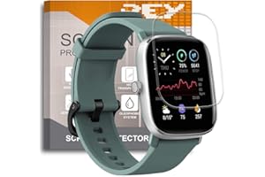 REY 6X Protector de Pantalla para AMAZFIT GTS 2 Mini - BIP U Pro - BIP U, Premium (Pack 6)