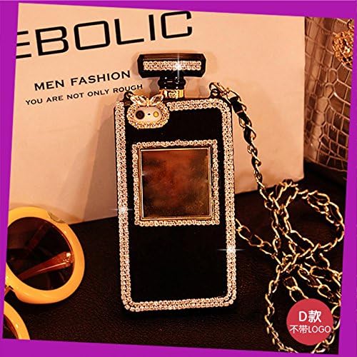 For iphone 6 Plus 6S Plus Case, iNenk Luxury Perfume Bottle Design Diamond Case Charming Bling TPU Protective Cover with Lanyard for iPhone 6 Plus 6S Plus 5.5 Inch - Black