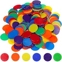 Uxcell Lot de 100 Jetons de Poker de 1,2 Pouce, Jetons de Bingo en Plastique, Compteurs d'Apprentissage, Disques de Comptage, Marqueurs Opaques pour Jeu de Mathématiques, Vert Foncé, Plat
