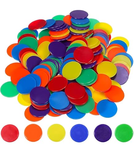 Jetons De Bingo Verts 19 Mm - Lot De 100 Pièces - Pour Jeux, Comptage, Maths, Poker - 4