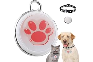 CJBIN Mini traqueur GPS pour chats et chiens, traqueur d'animaux de compagnie pour chats, collier GPS anti-perte pour petits chats et chiens, tracker GPS étanche, suivi de localisation en temps réel