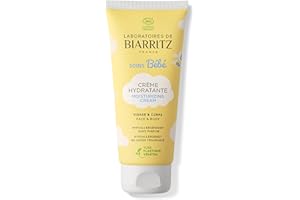 LABORATOIRE DE BIARRITZ Laboratoires de Biarritz - Crème Hydratante pour Bébé - Certifiée Bio - Apporte Confort, Douceur et Apaisement - Visage & Corps - 100 ml - Fabriquée en France