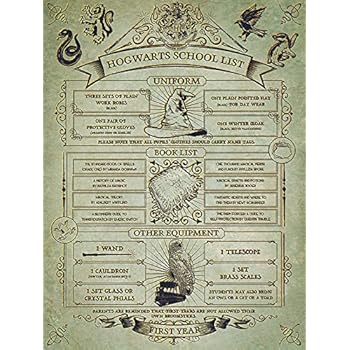 HARRY POTTER Stampa su Tela delle Regole del Quidditch Hogwarts, 60 x ...