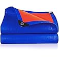 Benting Large Multi-Purpose Waterproof Heavy Duty Poly Tarp with Grommets ，for Home, Boats, Cars, Camping, Protective Cover, Blue (4 * 4M)