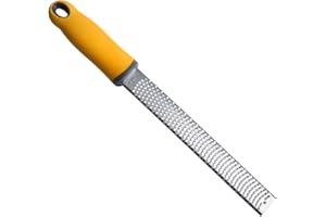 WELLEHOMI Citrus Lemon Zester & Cheese Grater - Parmesan Cheese, Lemon, Ginger, Garlic, Nutmeg, Chocolate, Vegetables, Fruits - Razor-Sharp Stainless Steel Blade