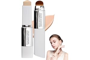 Clarea Fond de Teint 2-en-1 Avec Pinceau Intégré, 2026 Clarea Paris Fond De Teint Stick Coréen, Crème De Recouvrement Hydratante Et Légère, Long Tenue Résistant à L'eau (Couleur naturelle)