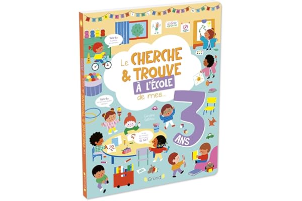 Cherche et trouve de mes 3 ans – L'école maternelle – Album tout-carton – À partir de 3 ans