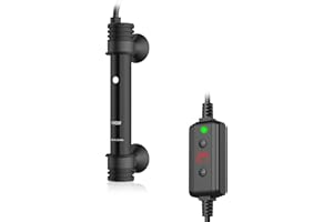 NICREW Grzejnik do akwarium 100 W, regulacja temperatury, ogrzewanie akwarium z kontrolerem do 80 l, zabezpieczenie przed przegrzaniem