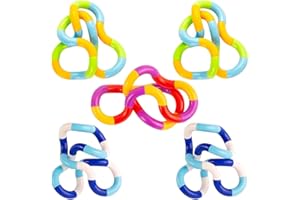 WNV Fidget Toys, 5PCS Tangle Fidget Toy for Adhd, Stress Relief Sensory Fidget Toy, Silent Twisty Fidget Toys for Kids and Adults