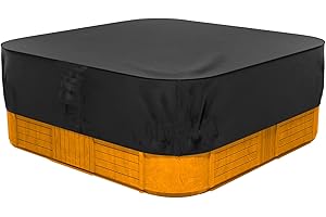 YYJAILZQ Whirlpool Cover, Waterproof, Spa Cover, Winter, Hot Tub Cover, Whirlpool, Whirlpool Protective Cover, 420D Oxford Fabric, Protection Against Wind, UV Protective, Black (220 x 220 x 85 cm)