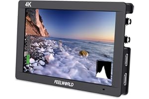 FEELWORLD FW703 7 Zoll IPS 3G SDI 4K HDMI DSLR Monitor Full HD 1920x1200 auf Kamera Feldmonitor mit Histogramm für Stabilisator Kameras Rig