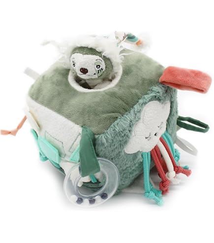 Les Déglingos – Peluche D'activités Chillos Le Paresseux, 30 X 42 Cm, Avec Miroir Et Anneau De Dentition, Dès La Naissance