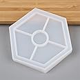 Polaris Fox Pack of 1 Silicone Moulds in Hexagon Coaster Shape for Epoxy Resin Art, Jesmonite Casting ,Making Coaster | Pack of 1 | Hexagon Coaster Silicon Mould