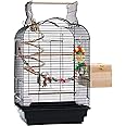 ANTOLE Large Space Bird Parrot Cage Open Play Top Travel Bird Cage with Accessories Food Bowl and Bird Perch for Conure Sun Parakeet Conure Lovebird Budgie Medium-sized Bird Cage