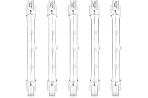 BLAKAPOO Lampadina Alogena R7S 118mm 300W 230V Bianco Caldo Dimmerabile 2700K, 4500LM, Asta Alogena Lineare J118, per Luci Soggiorno, Lampadine a Soffitto, Luci da Lavoro, Luci Paesaggistiche, Confezione da 5