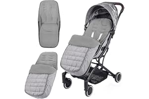 HKSICHENGKEJIUK Universal Pushchair Footmuff Fleece Lined Baby Stroller Bunting Bag Waterproof Windproof 2 in 1 Pram Foot Cover Winter Warm Cosy Toes Detachable Buggy Seat Liner Cushion Infant Toddler Sleeping Bag