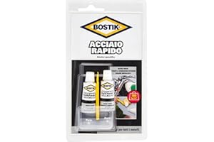 Bostik 10927 Acciaio Rapido, Grigio Metallo, 30 ml