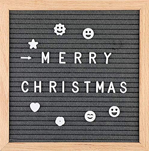 Zhiqli - Tablero de Fieltro para Cartas (25,4 x 25,4 cm, Marco de Madera)