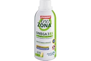 Enervit, Enerzona Omega 3 RX 270 Capsule da 1g Senza Ritorno di Gusto, Integratore Omega 3 IFOS, Acidi Grassi per Cuore, Vista e Cervello, Olio di Pesce 1000mg, Fish Oil Senza glutine