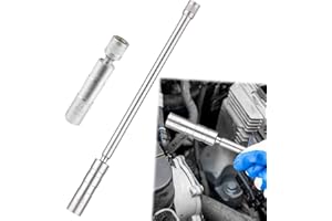 MIYUANGKJ 2 llaves de bujía de 14 mm y 16 mm de largo, magnéticas, universales, flexibles, herramientas para quitar con mango largo, conector de bujía para reparación de coches