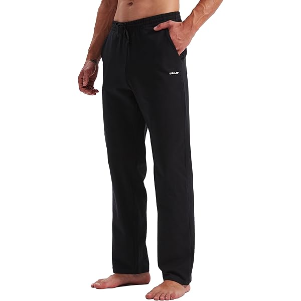 Runcati Lange herenbroek, gemakkelijk te strijken, vrijetijdsbroek voor mannen, lichte zomerbroek, strand, yogabroek met zakken, elastische tailleband, Heldere kaki., XXL