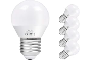 Vicloon E27 LED Lampe G45, 5er-Pack E27 LED Birne 6W ersetzt 40W Glühlampen, 600 Lumen, 3000K Warmweiß, AC 220V-240V, Nicht Dimmbar E27 Energiesparlampe, 270° Strahlwinkel LED Globe Leuchtmittel