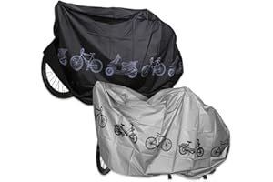 FASBET 2 Pezzi Telo Copri Bicicletta da Esterno UV Impermeabile Copri Bicicletta da Esterno, Copribicicletta Esterno Impermeabile, Telo Bicicletta da Esterno, Copri Scooter da Esterno Telo Copribici