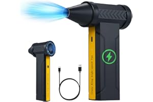 EMEBAY Soffiatore Aria Compressa/Ventilatore Turbo Portatile 160000TR/min Spruzzo Aria Compressa con Batteria 10000mAh Spolverino Aria compressa Air Duster per Pulizia PC Casa Auto