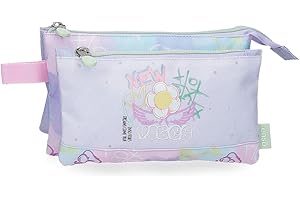 Enso New Vibes, neceser, bandoleras, Perfecto para organizar, varios compartimentos. Rosa y azul