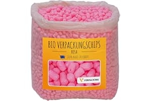 verpacking BIO Verpackungschips aus Maisstärke [Farbe & Menge wählbar] Füllmaterial für Pakete 25 Liter - Rosa