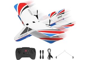 uleway Avion Télécommandé,RC Rechargeable,2,4 GHz Avion avec Gyroscope Intégré,Matériau Léger et Durable, Facile à Piloter,Avion RC pour Enfants,Cadeau pour Enfants Garçons et Filles et Débutants-990
