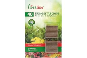 floraline Pałeczki nawozowe do pomieszczeń i roślin balkonowych, długotrwałe działanie, 3 miesiące, 40 sztuk