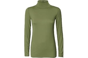 Shop Nova® Polo Neck Jumper Tops Long Sleeve Ladies Roll Turtle Neck Plain Knitted Pullover Sweatshirt for Women Stretch Lightweight Sweater Top UK Size 8 to 24