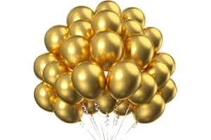 CC WONDERLAND ZONE 100 Pièces Ballon en Latex Helium Or,12 Pouces Doré Ballon Baudruche pour Mariage Anniversaire Fiançailles Graduation Baby Shower Décorations de Fête