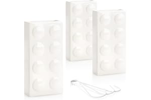 COM-FOUR® 3x air humidifier heating - radiator air humidifier in white - heating water evaporator made of ceramic in domino design (white - building block)