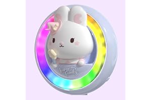 LEOLAMVAED Ambientadores de Coche Resplandecientes Lindos Dibujos Animados, Ambientador Coche con Luz LED de Ritmo Activado por Sonido Recargable en Tres Modos, Accesorios de Ventilación de Coche