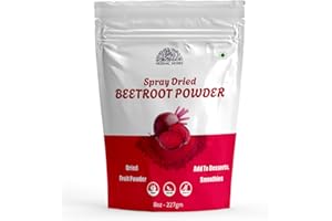 HEBHAC HERBS Beetroot Powder 227g- | Premium Beet Root Juice Powder 8 Ounces, | 100% Pure Raw Red Beetroot Superfood for Drinks, Juice, Recipes| Vegan, Non GMO, Gluten Free.