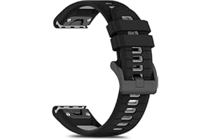 RoYiio Silikonowy pasek do zegarka Garmin QUICKFIT 22 mm/26 mm, miękki, oddychający, regulowany, sportowy pasek kompatybilny z Garmin Fenix Quatix 6X 7X Pro MARQ Approach S62 S60