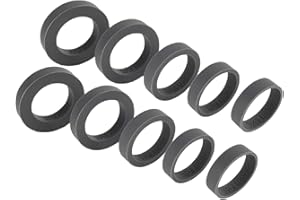 SUPER KITCHEN Anti Adhesif Rouleau à Pâtisserie Réglables Anneaux Amovibles en Silicone pour Pâte à gâteau Fondant, Pizza, Biscuit, Pâtisserie, Étaler Uniformément la Pâte (Lot de 5)