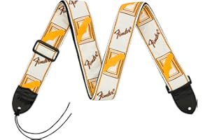 Fender, Cinghia 5 cm, Bianco Marrone Giallo