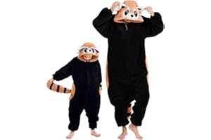 DarkCom Onesie per Bambini e Adulti,Pigiama Genitore-Bambino Carnevale Cosplay Halloween Costume Animale Pigiama di Natale