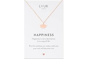 LUUK LIFESTYLE Collane per donne e ragazze in acciaio inossidabile con ciondolo, gioielli alla moda per l’estate, per le vacanze o la vita quotidiana, idea regalo trendy per lei, argento, oro e rosa