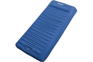 Origem Isomatte Camping Selbstaufblasend, 14cm Ultraleichte Schlafmatte Aufblasbar Kleines Packmaß, Selbstaufblasbare Luftmatratze Outdoor mit Fußpumpe für Wandern, Strand, Reisen, Zelt, Hängematte