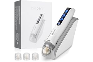 BESTAUTY bio pen Q2 Derma pen - Profesjonalne urządzenie do pielęgnacji skóry 3 w 1 z mikronakłuwaczem, EMS, LED, ekranem dotykowym, podstawą sensoryczną, z 3 wkładami(9/14/25 Pins), prezent dla kobiet